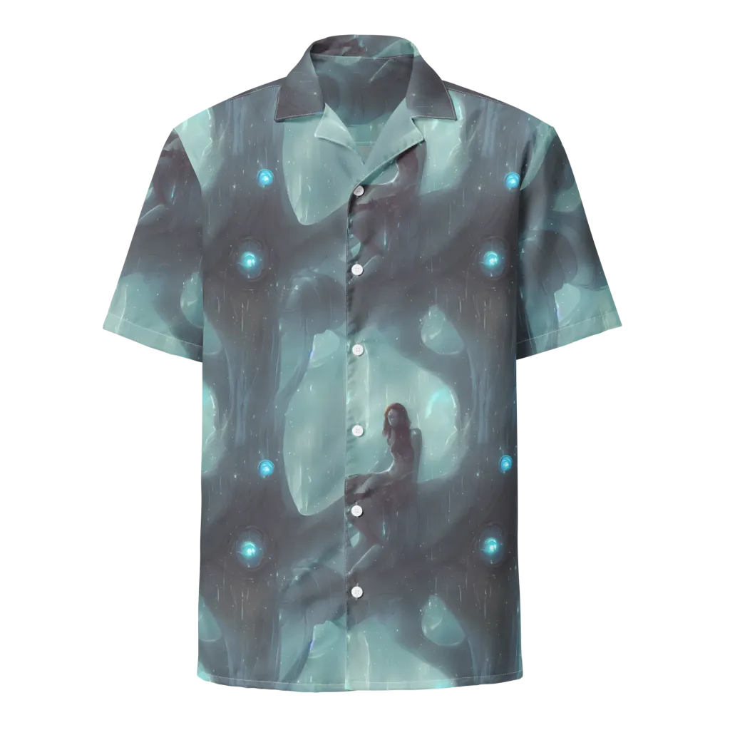 Liquid Serenity on Button Shirt — Front