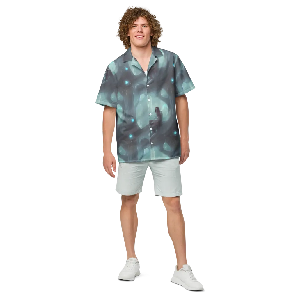 Liquid Serenity on Button Shirt — Front