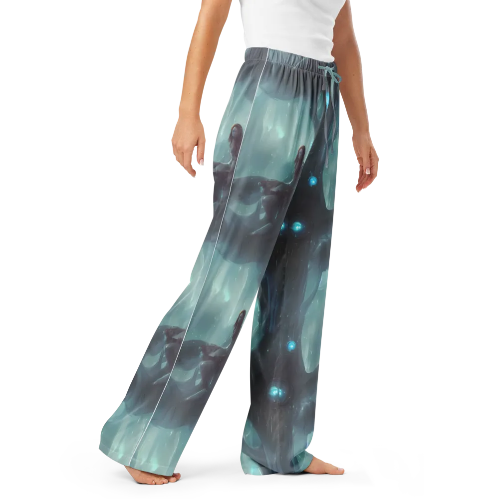 Liquid Serenity on Women's Pajama Pants — Right Front