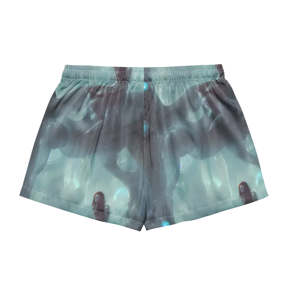 Liquid Serenity on Women's Pajama Shorts — Back