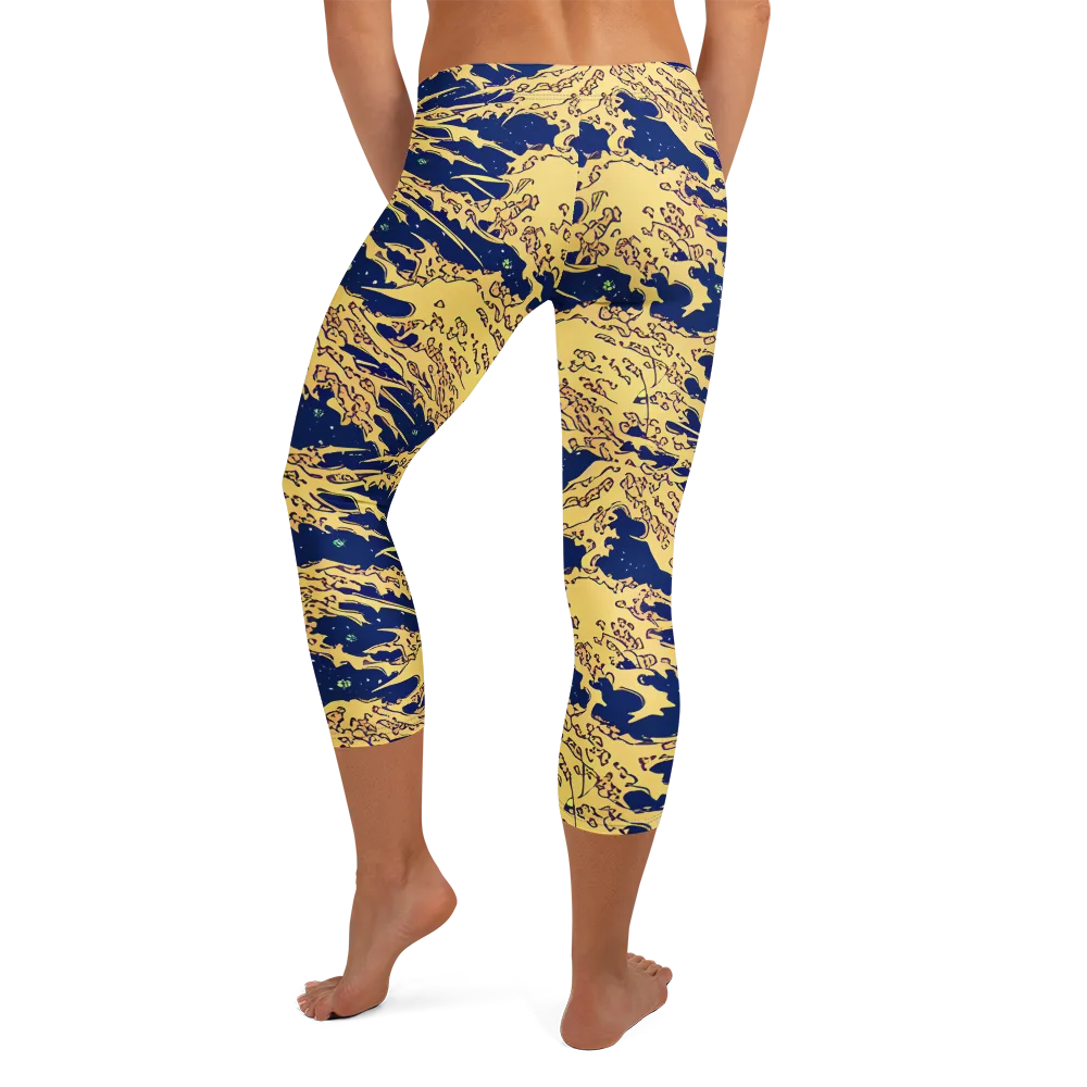 Celestial Ridge on Capri Leggings — Back