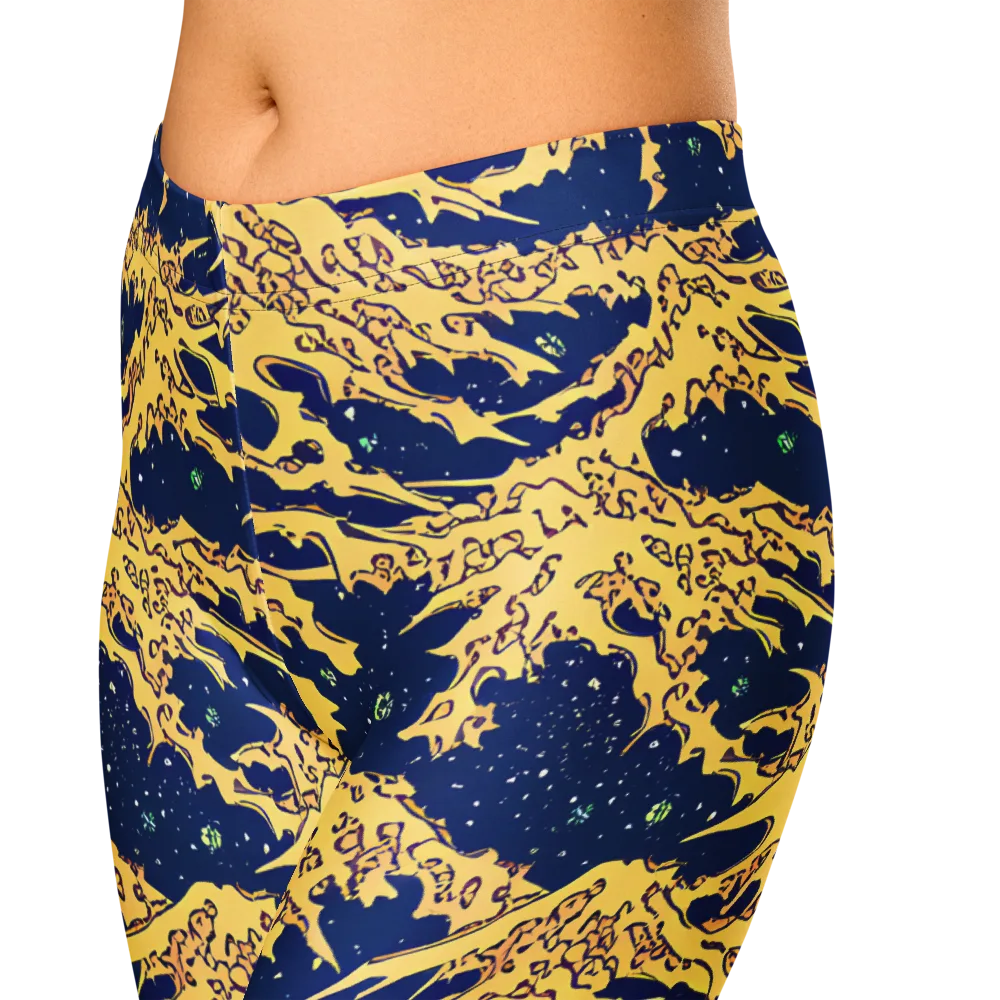 Celestial Ridge on Capri Leggings — Zoomed-in