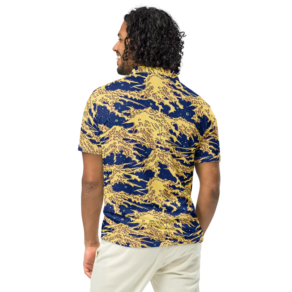 Celestial Ridge on Men's Slim Fit Polo Shirt — Back