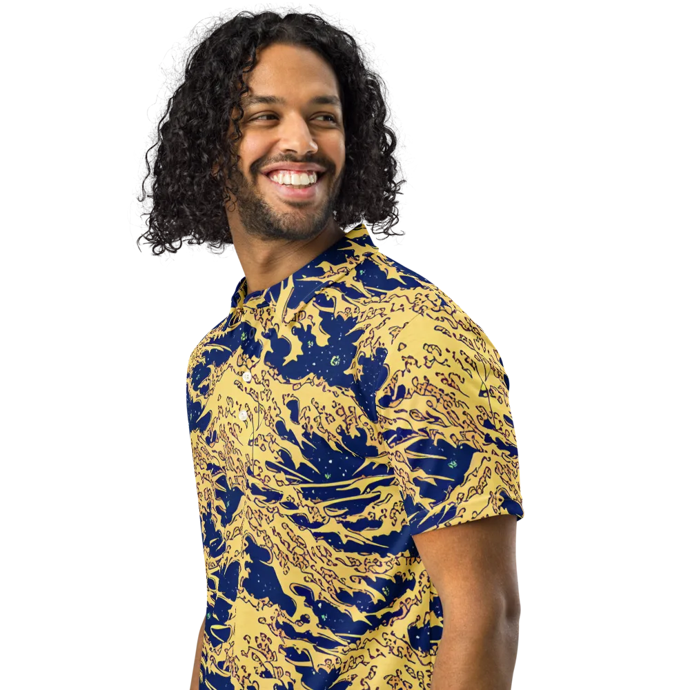 Celestial Ridge on Men's Slim Fit Polo Shirt — Left Front