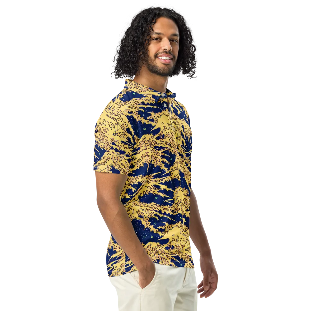 Celestial Ridge on Men's Slim Fit Polo Shirt — Right Front