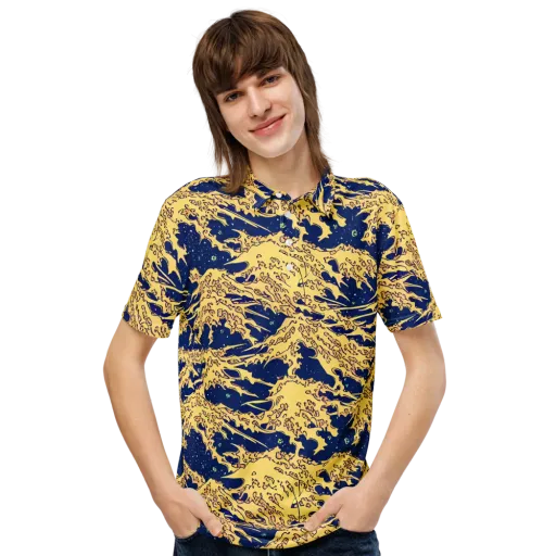 Celestial Ridge on a Men's Slim Fit Polo Shirt