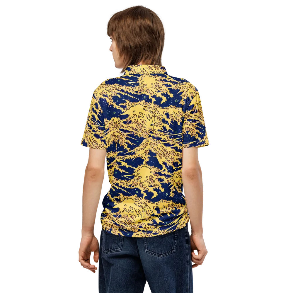 Celestial Ridge on Men's Slim Fit Polo Shirt — Back