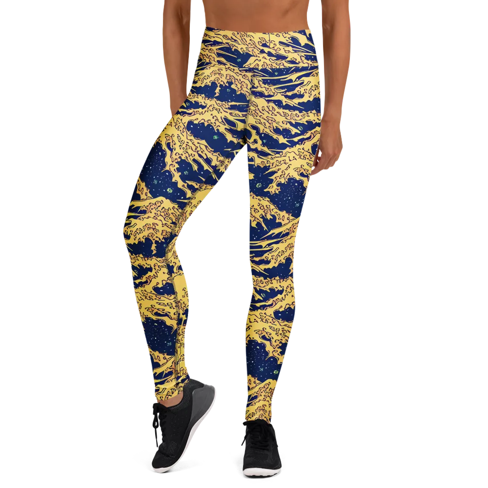 Celestial Ridge on Yoga Leggings — Front