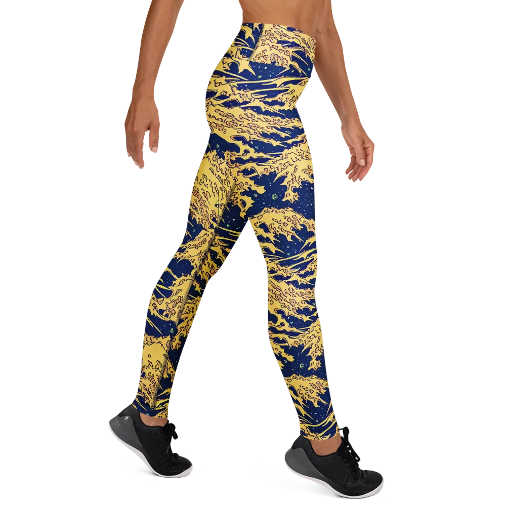Celestial Ridge on Yoga Leggings — Right