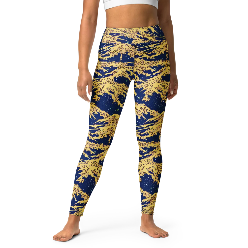 Celestial Ridge on Yoga Leggings — Front