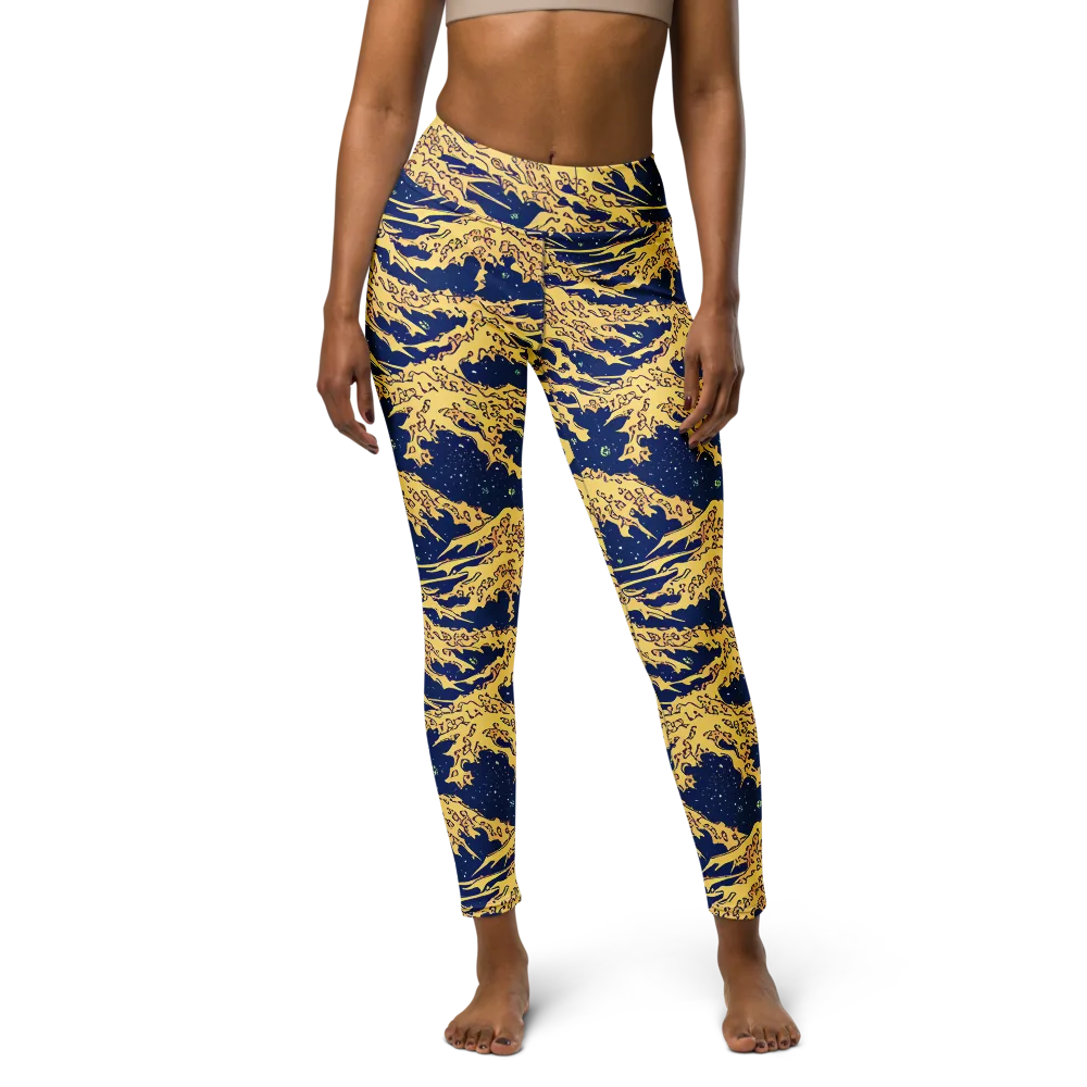 Celestial Ridge on Yoga Leggings — Front