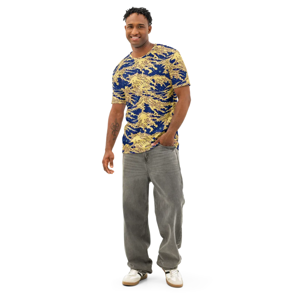Celestial Ridge on Men's Cotton Crew Neck T-Shirt — Front