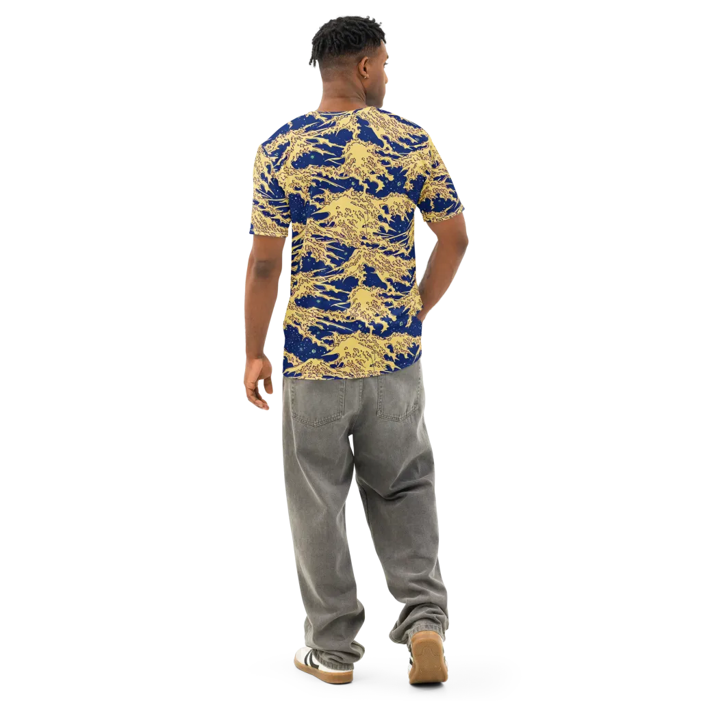 Celestial Ridge on Men's Cotton Crew Neck T-Shirt — Back