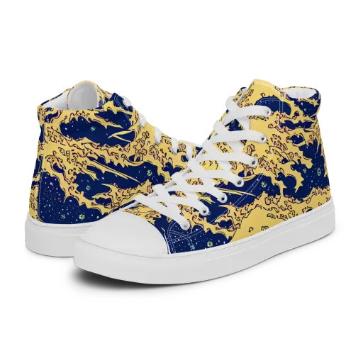 Celestial Ridge on a Men's High Top Canvas Shoes