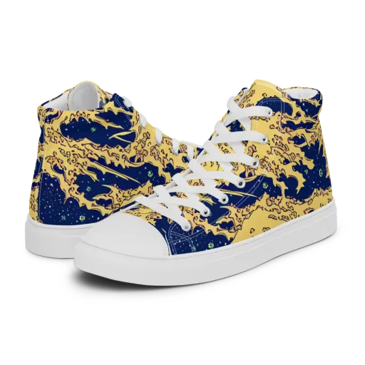 Celestial Ridge on a Women's High Top Canvas Shoes