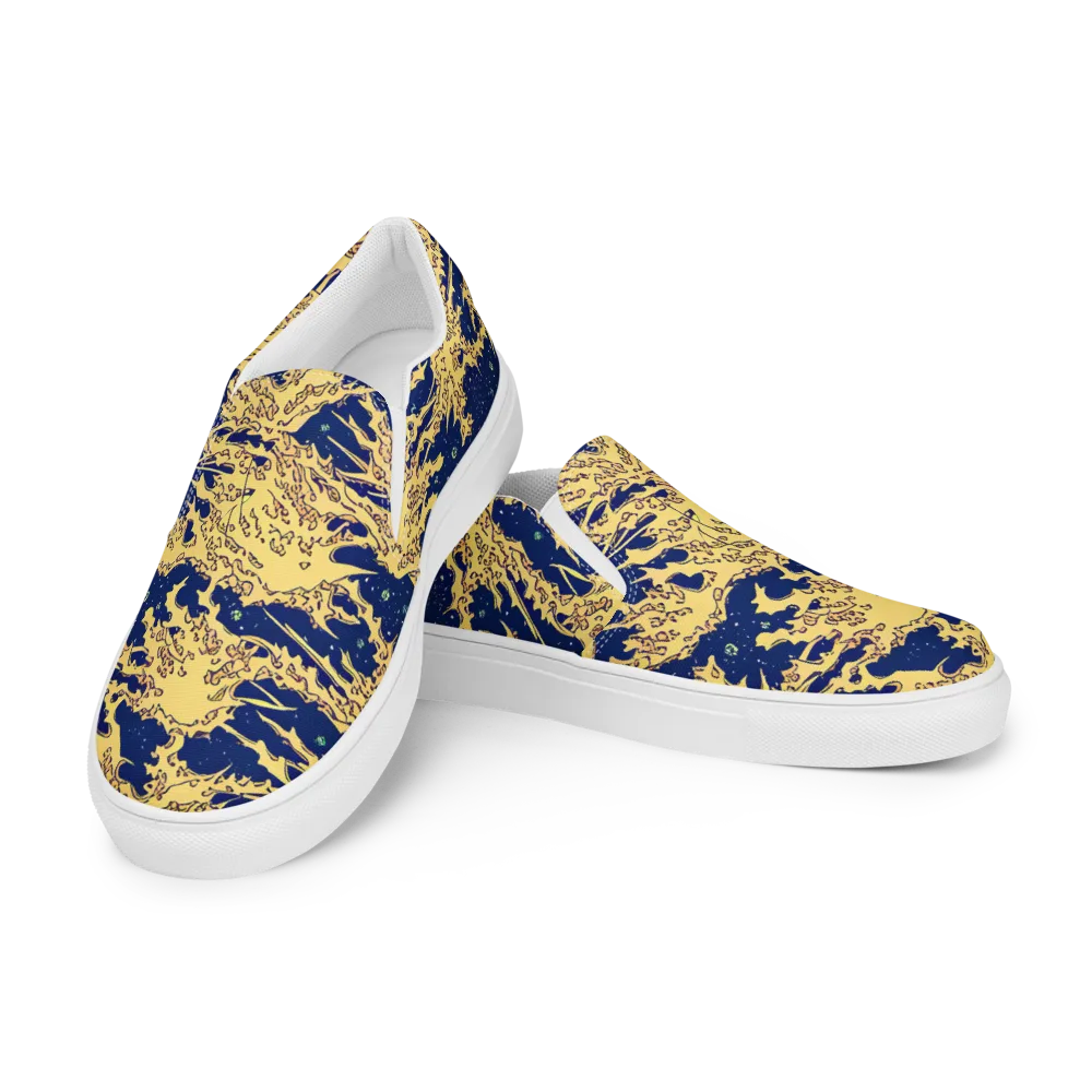 Celestial Ridge on Men's Slip-On Canvas Shoes — Left Front