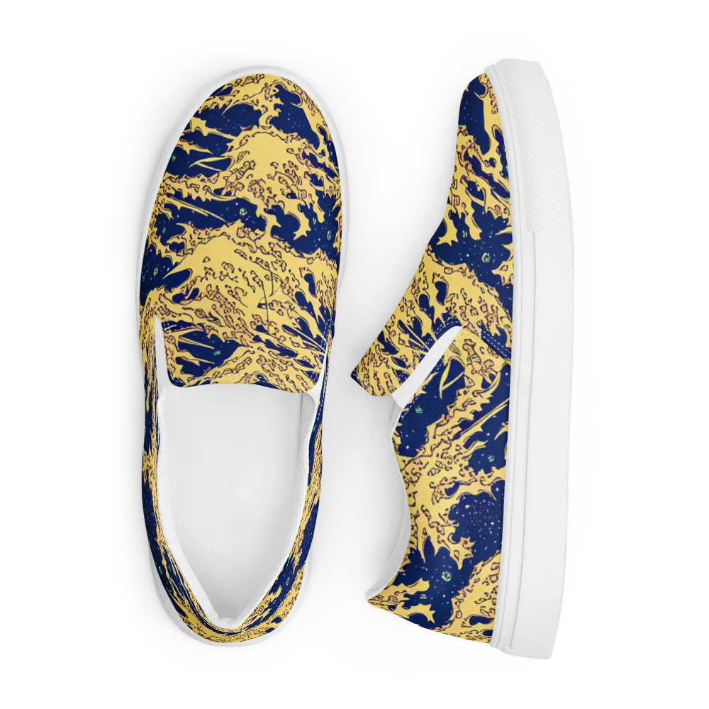Celestial Ridge on Men's Slip-On Canvas Shoes — Front