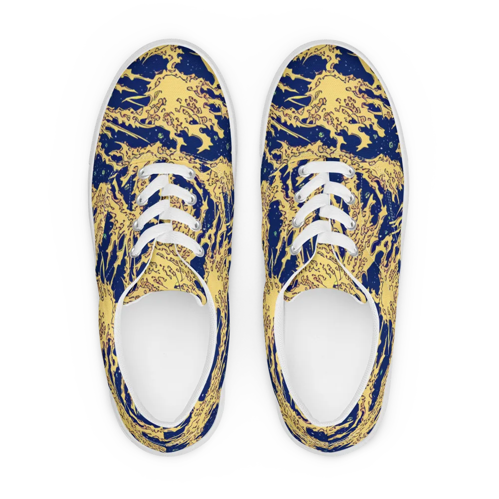 Celestial Ridge on Men's Lace-Up Canvas Shoes — Front