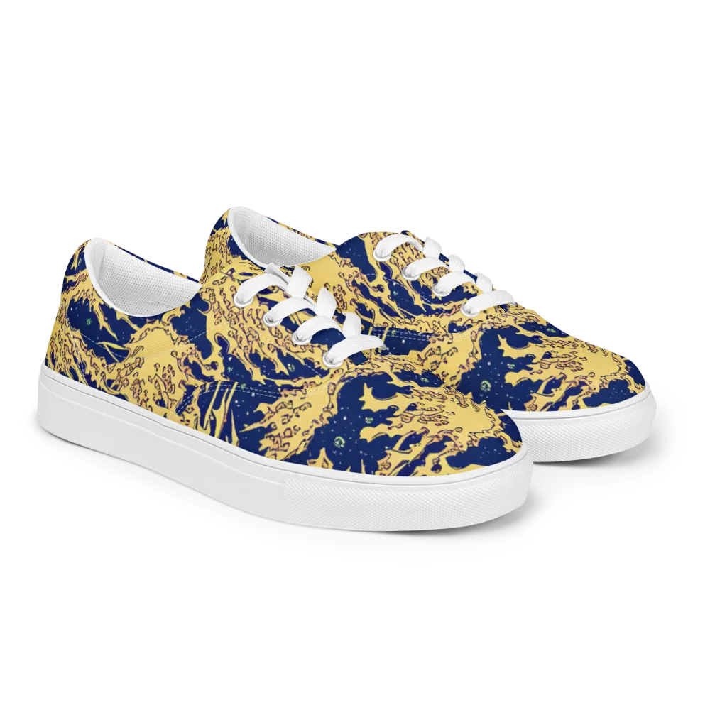 Celestial Ridge on Men's Lace-Up Canvas Shoes — Right Front