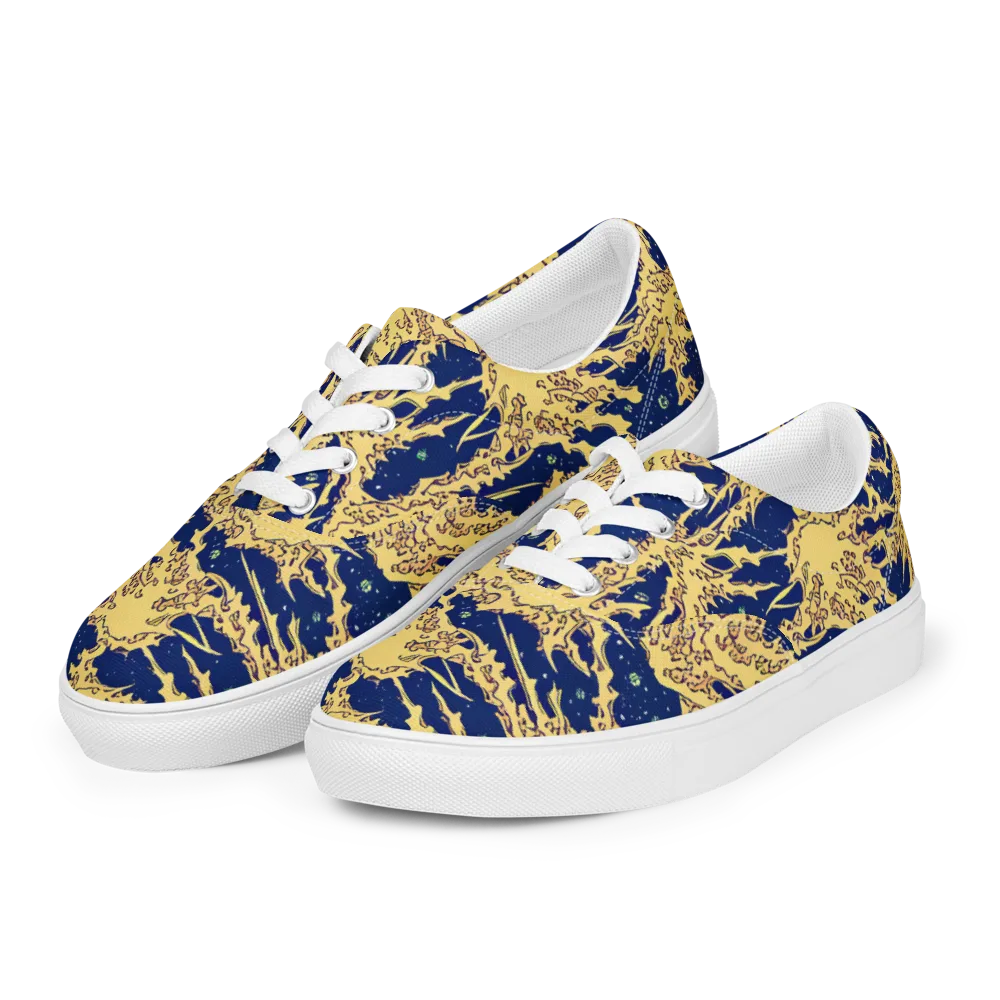Celestial Ridge on Men's Lace-Up Canvas Shoes — Left Front