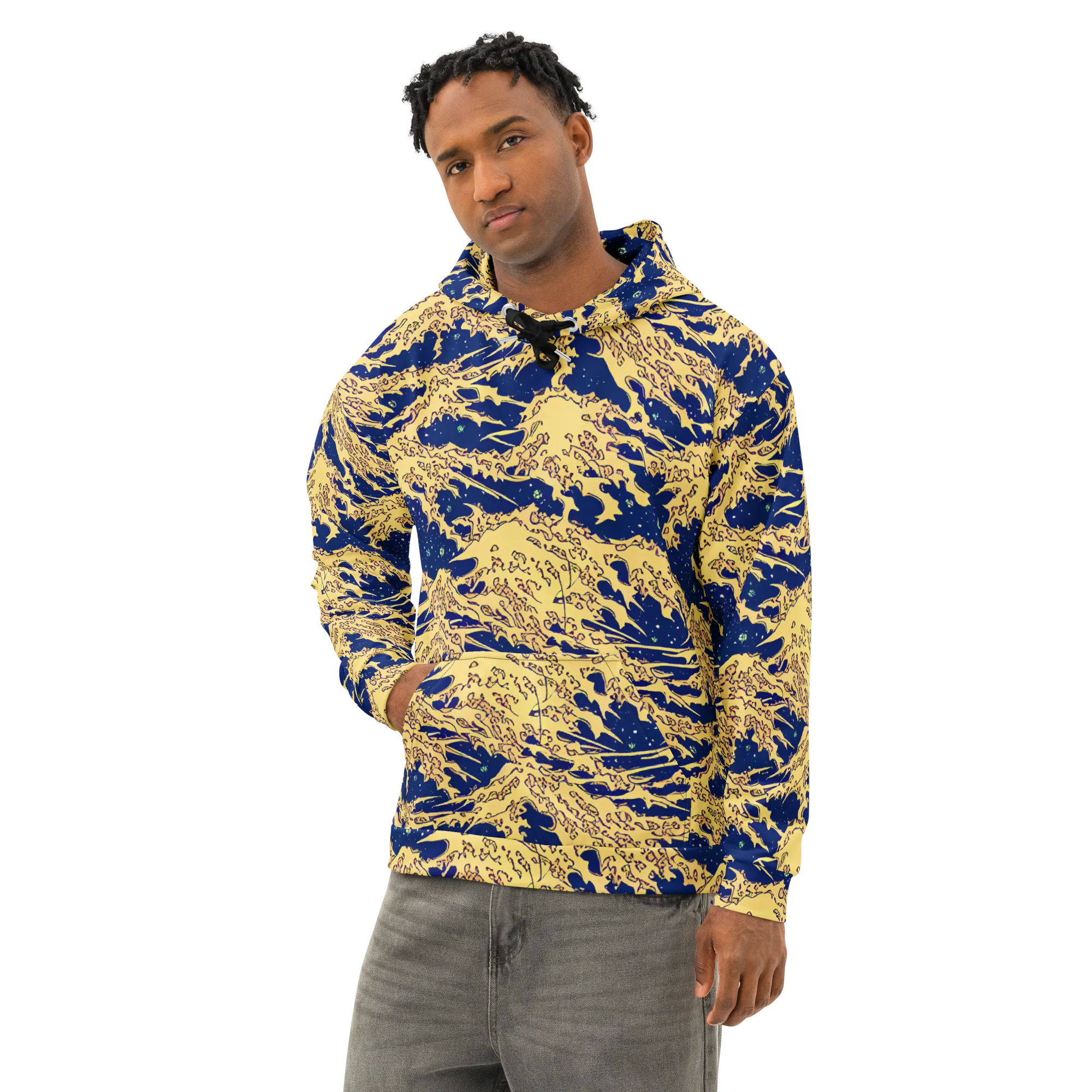 Celestial Ridge on Cotton Hoodie — Left Front