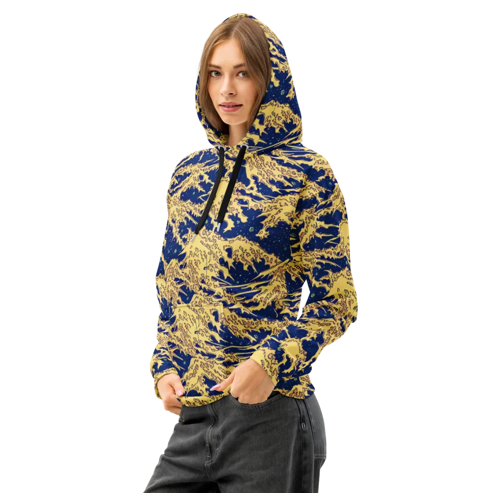 Celestial Ridge on Cotton Hoodie — Left Front