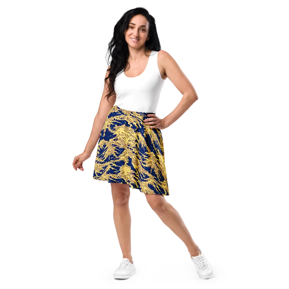 Celestial Ridge on Skater Skirt — Front