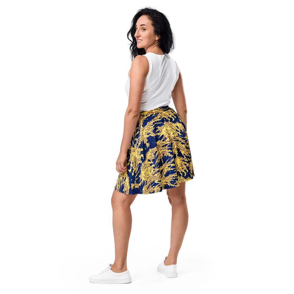 Celestial Ridge on Skater Skirt — Back