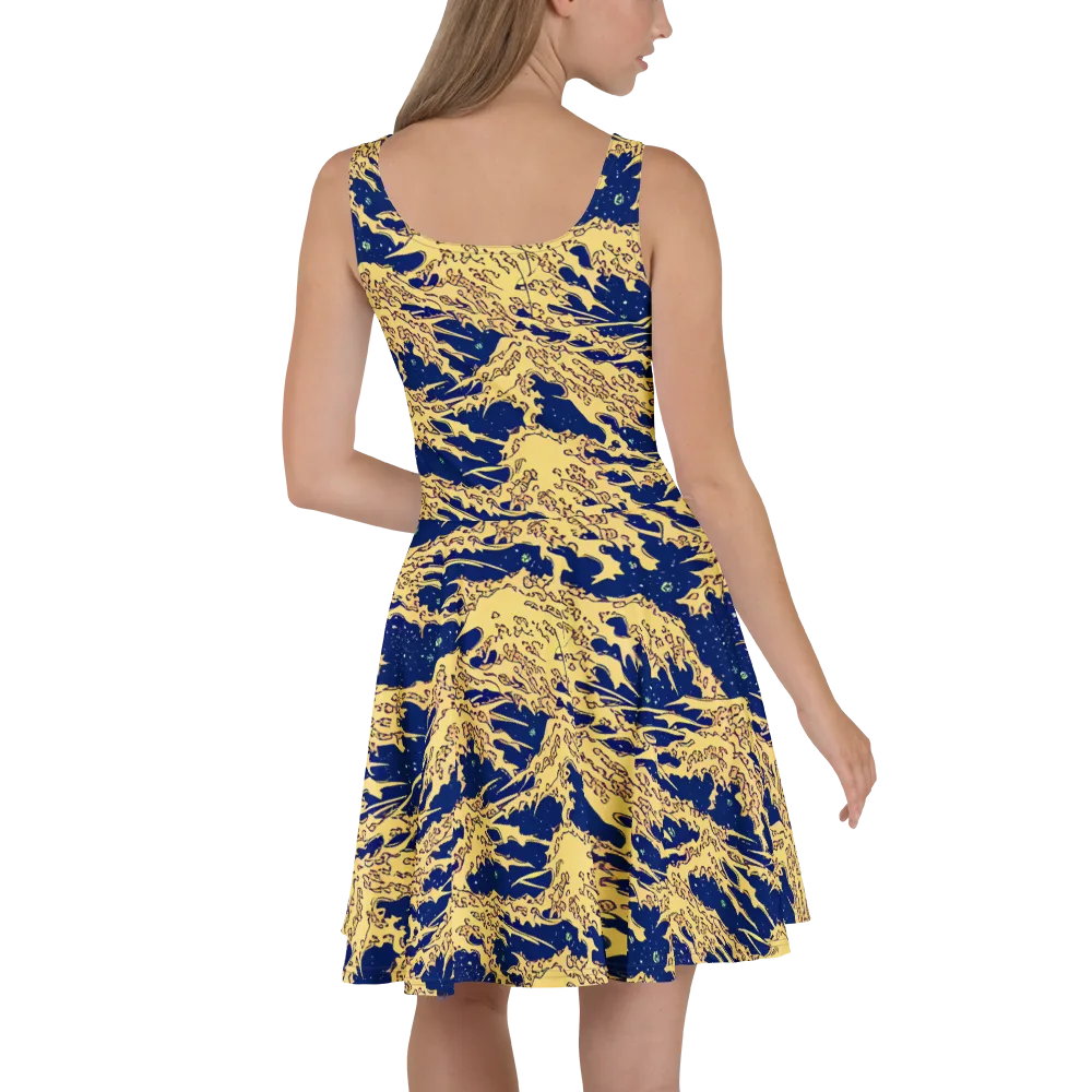 Celestial Ridge on Skater Dress — Back
