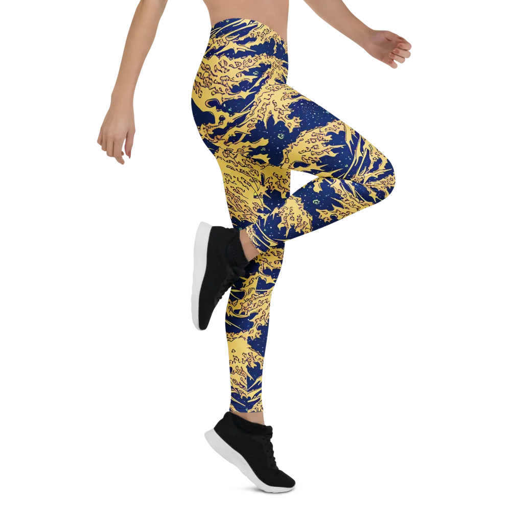 Celestial Ridge on Leggings — Right
