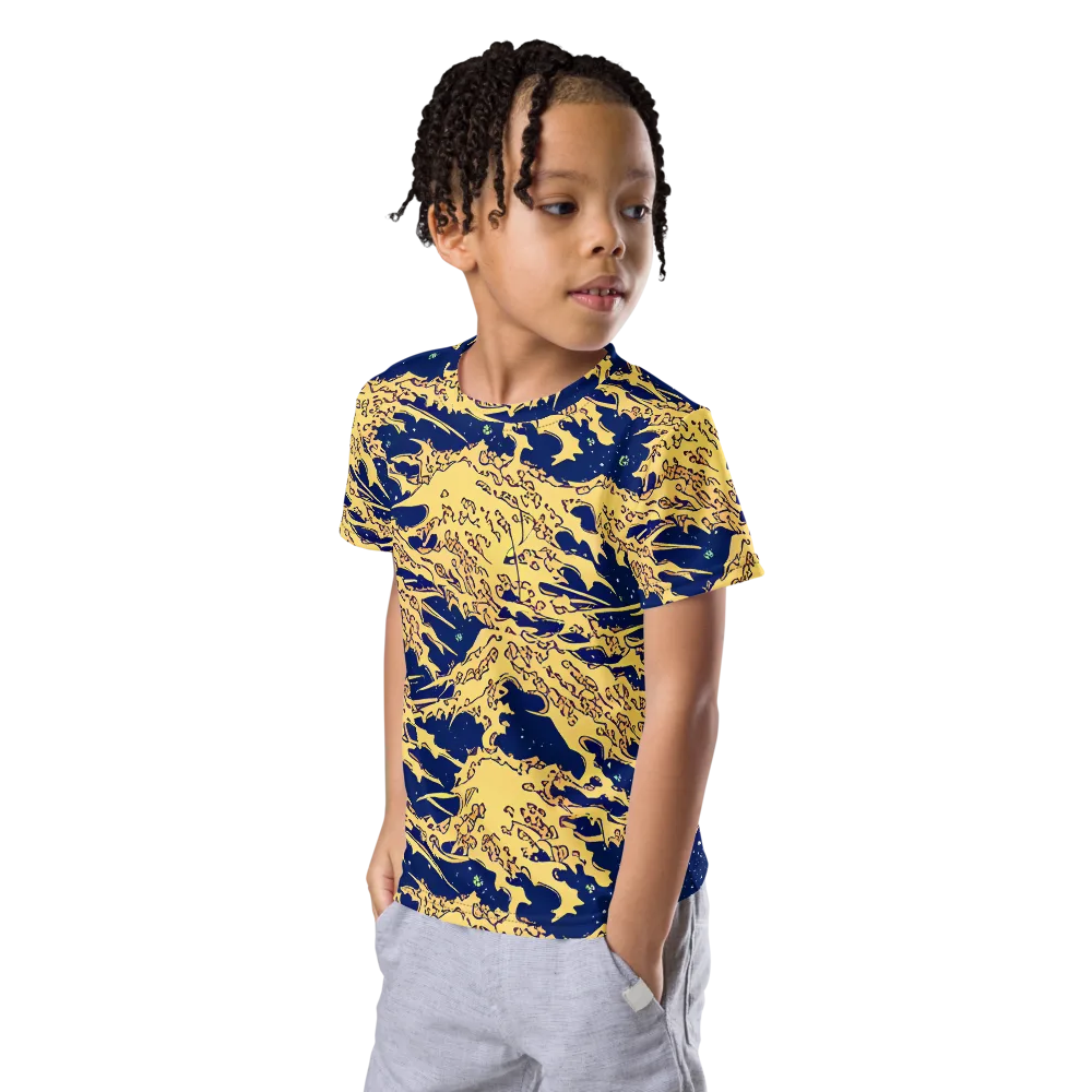 Celestial Ridge on Kids Crew Neck T-Shirt — Left Front