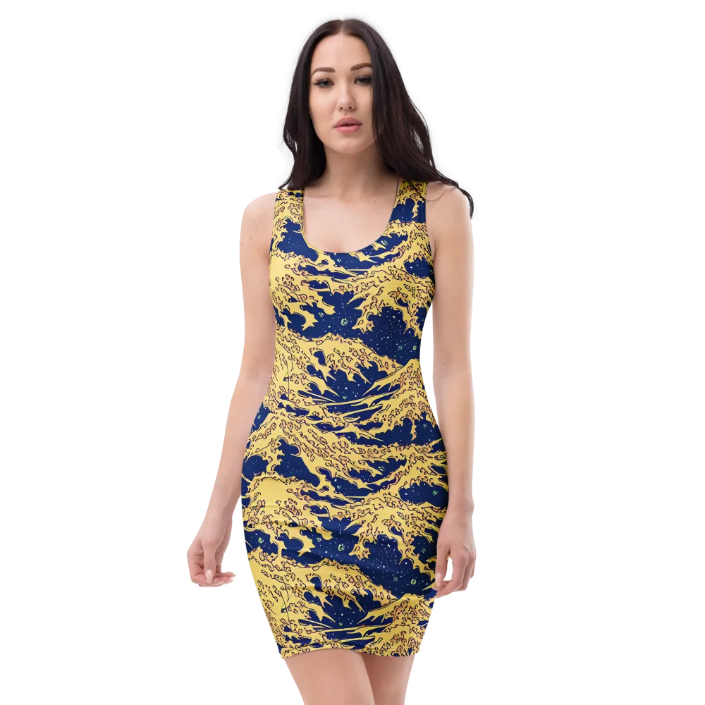 Celestial Ridge on Bodycon Dress — Front