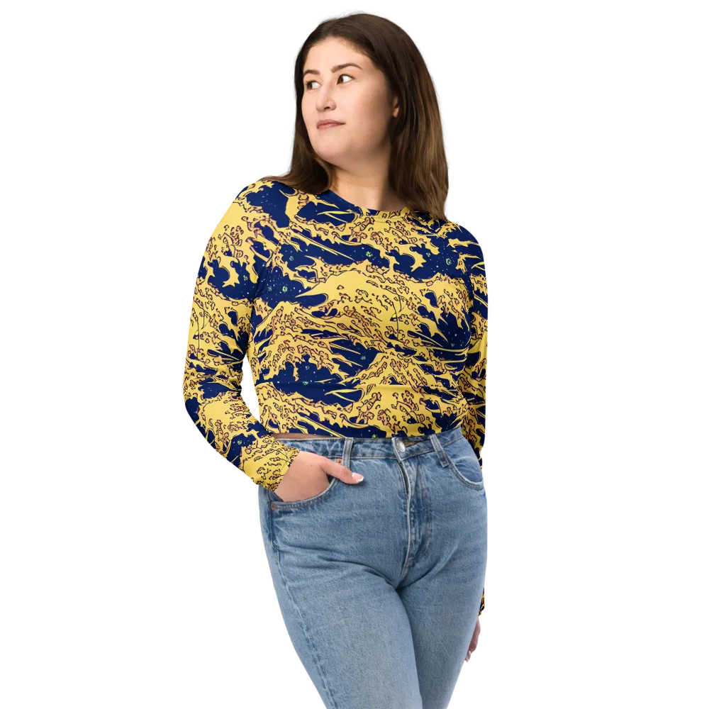 Celestial Ridge on Long Sleeve Crop Top — Front