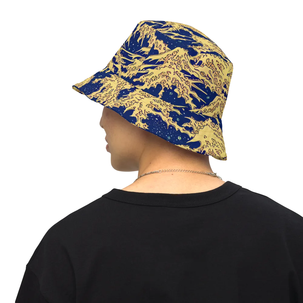 Celestial Ridge on Reversible Bucket Hat — Back Inside