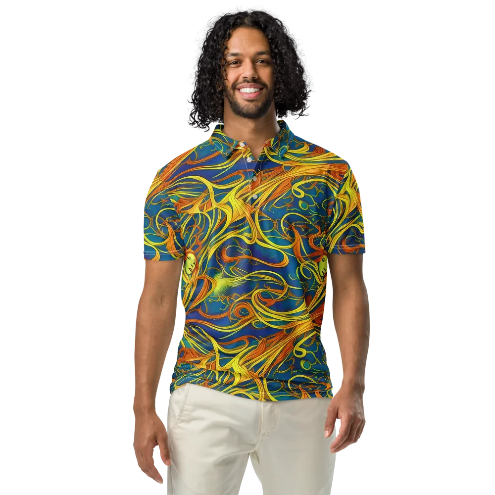 Morgan's Entwined on Men's Slim Fit Polo Shirt — Front