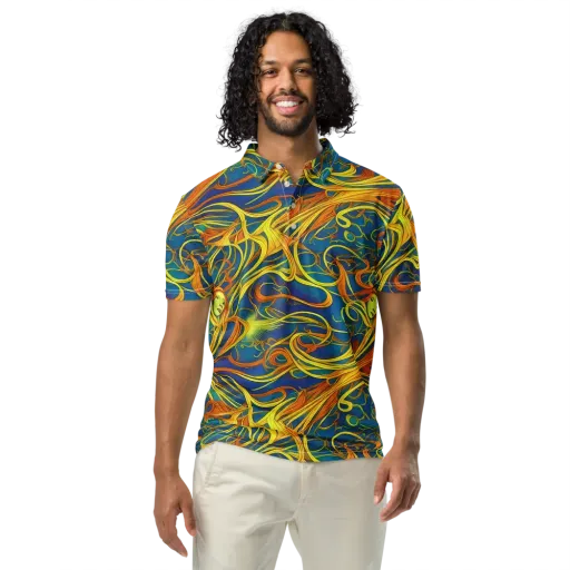 Morgan's Entwined on a Men's Slim Fit Polo Shirt