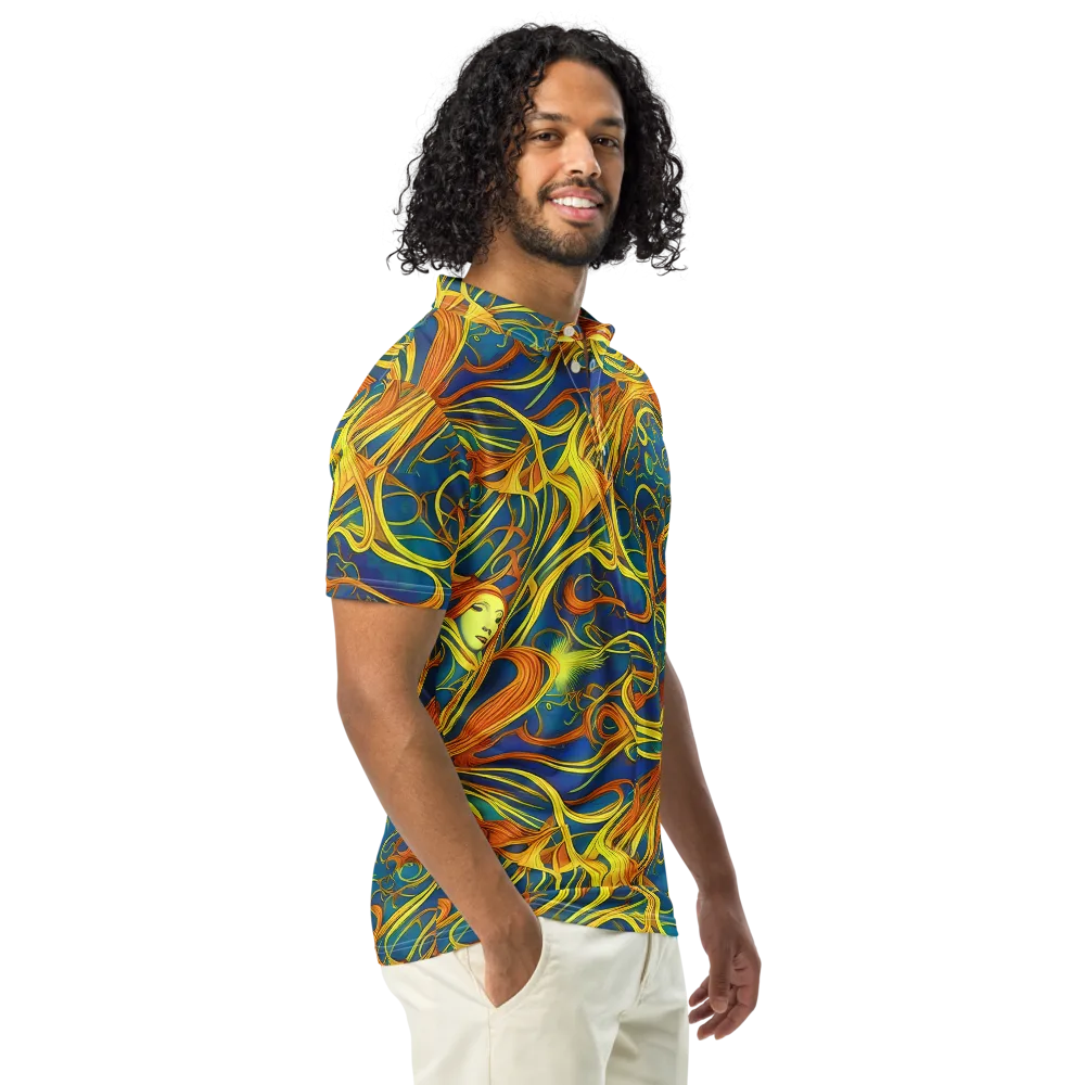 Morgan's Entwined on Men's Slim Fit Polo Shirt — Right Front