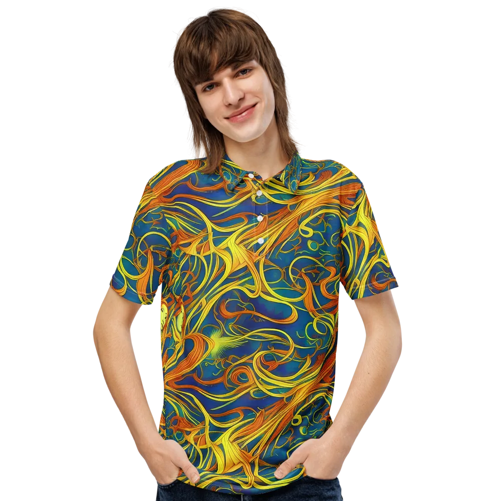 Morgan's Entwined on Men's Slim Fit Polo Shirt — Front