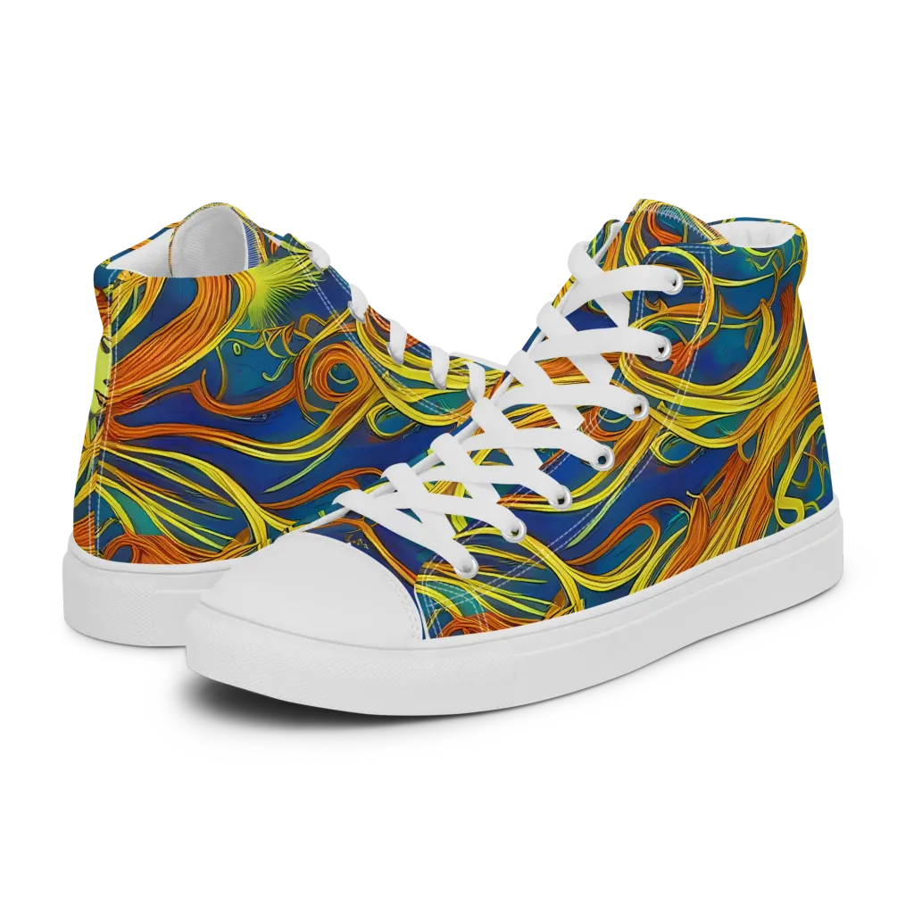 Morgan's Entwined on Men's High Top Canvas Shoes — Left