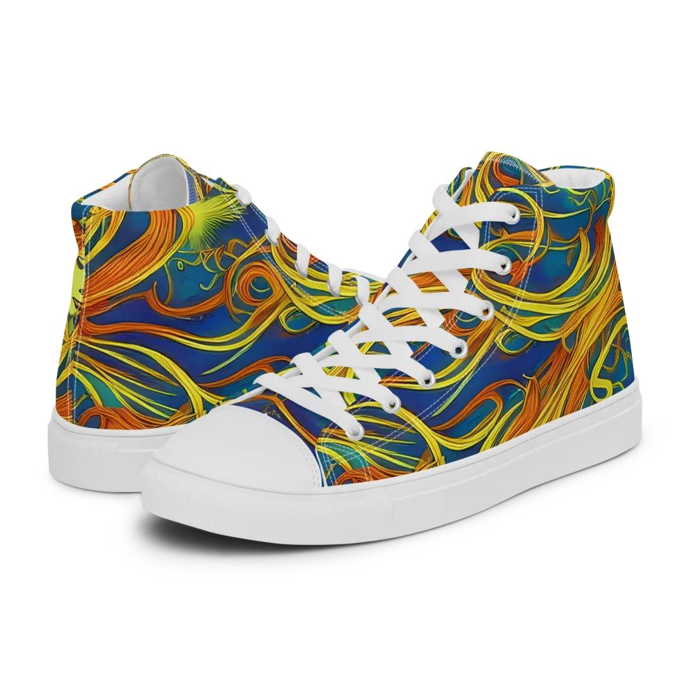 Morgan's Entwined on Women's High Top Canvas Shoes — Left