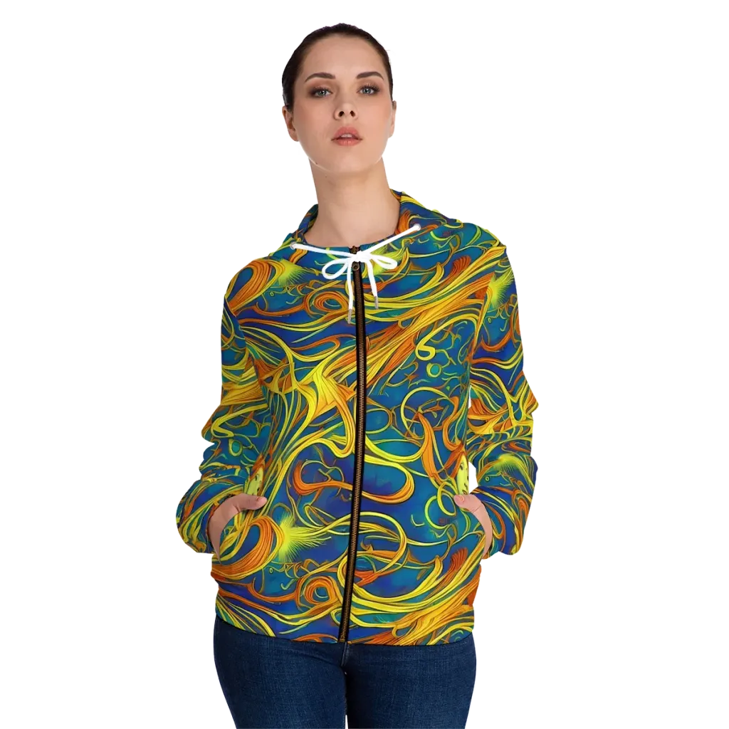 Morgan's Entwined on Women's Full-Zip Hoodie — Front On Person
