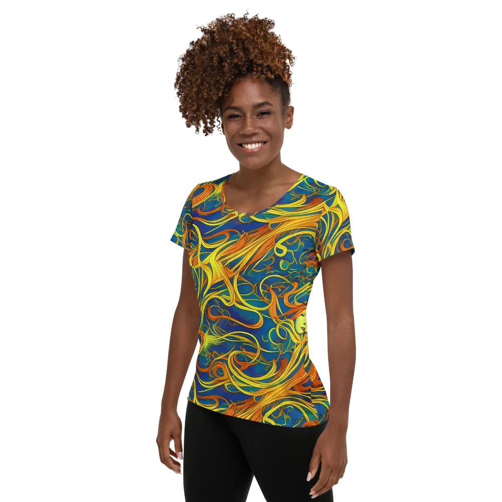 Morgan's Entwined on Women's Athletic T-Shirt — Left