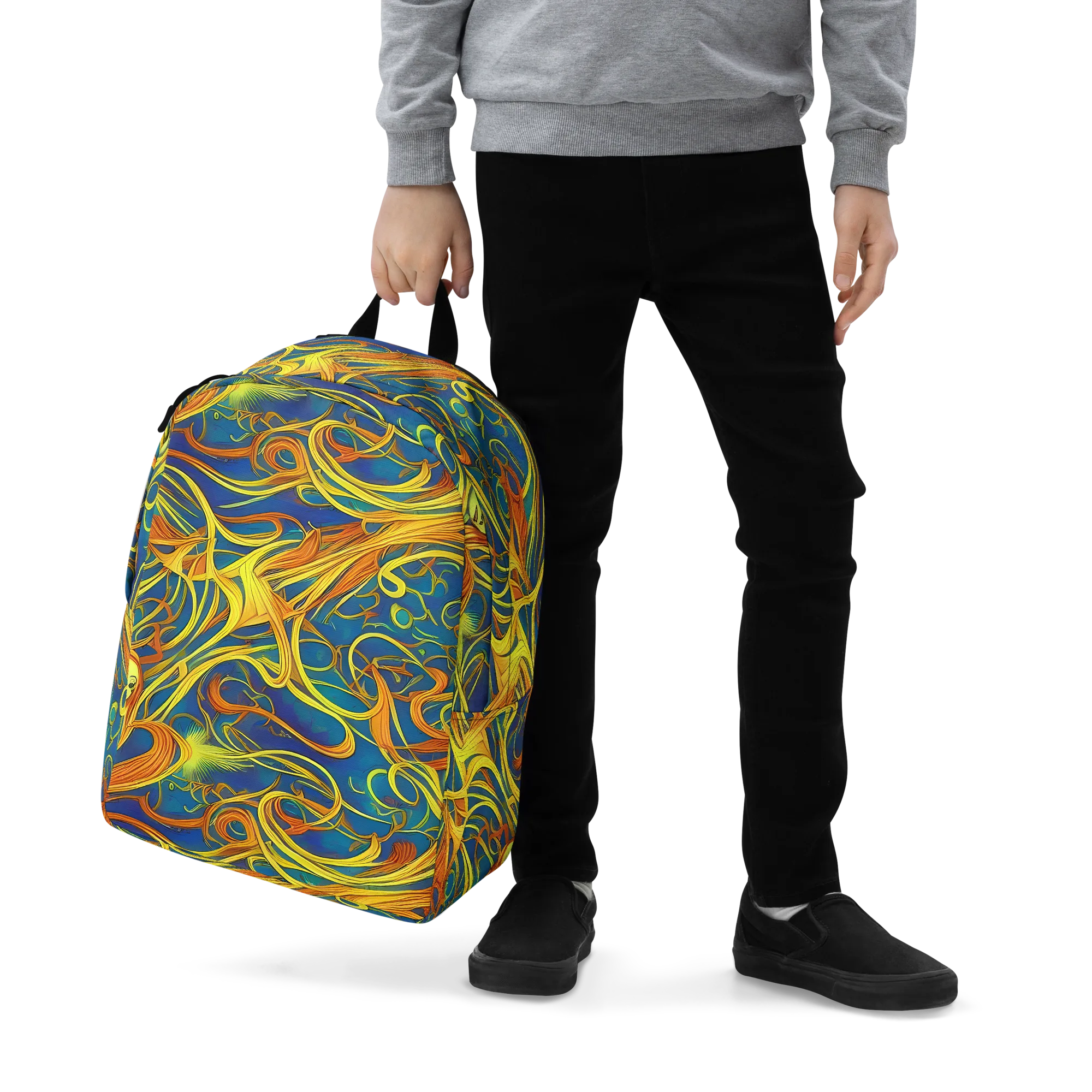 Morgan's Entwined on Minimalist Backpack — Zoomed-in