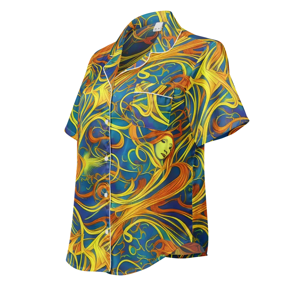 Morgan's Entwined on Women's Short Sleeve Pajama Top — Left Front