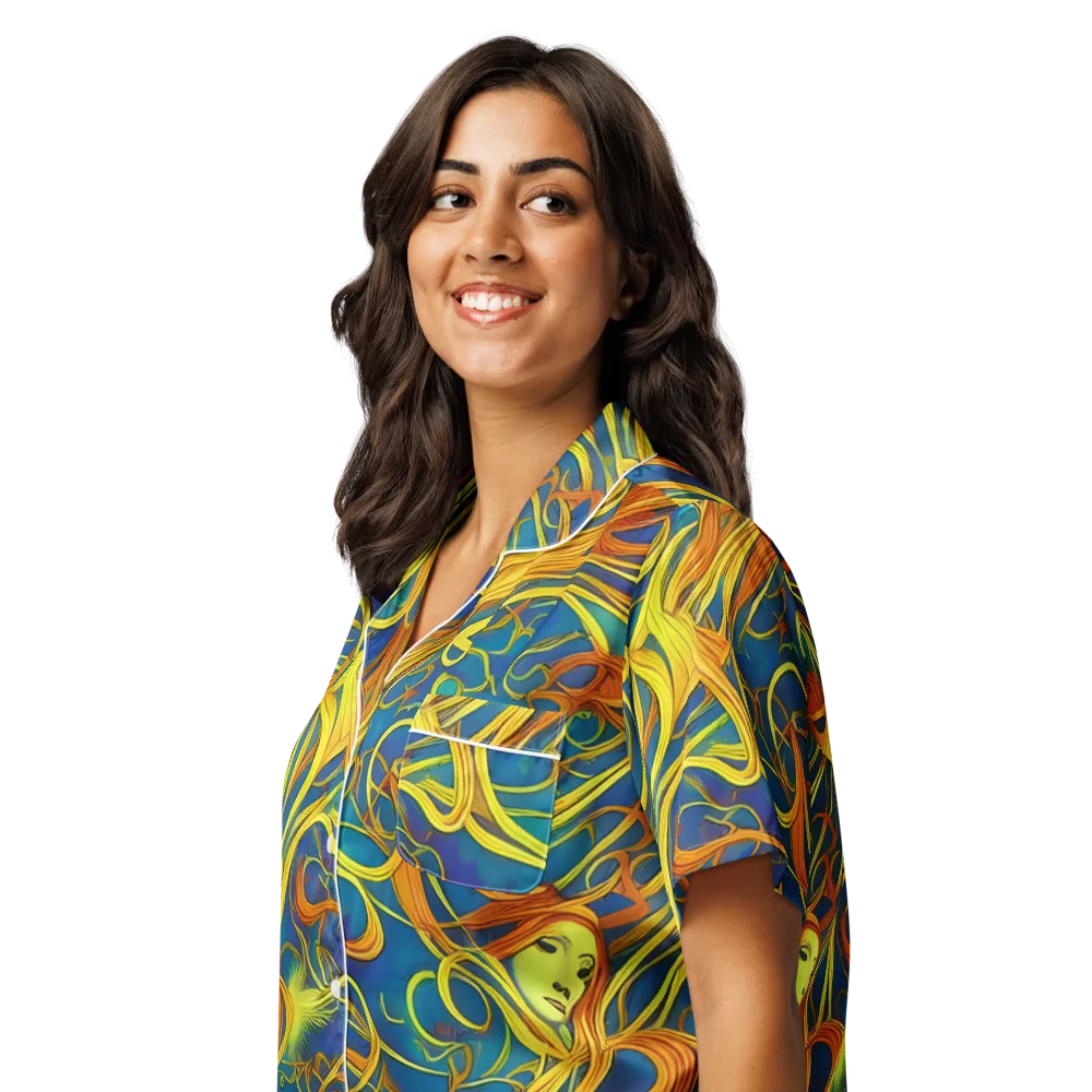 Morgan's Entwined on Women's Short Sleeve Pajama Top — Left Front