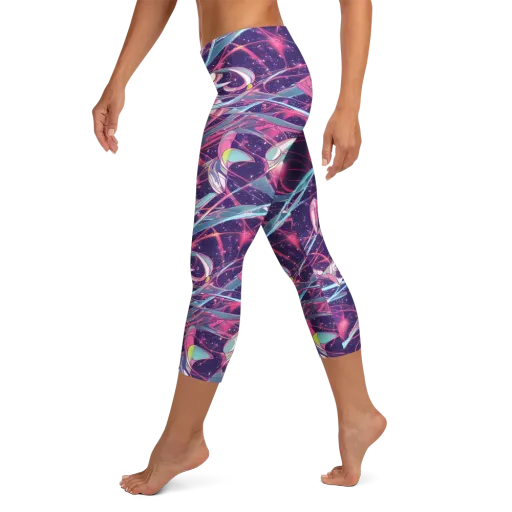 Neo-Tokyo Twirl on a Capri Leggings