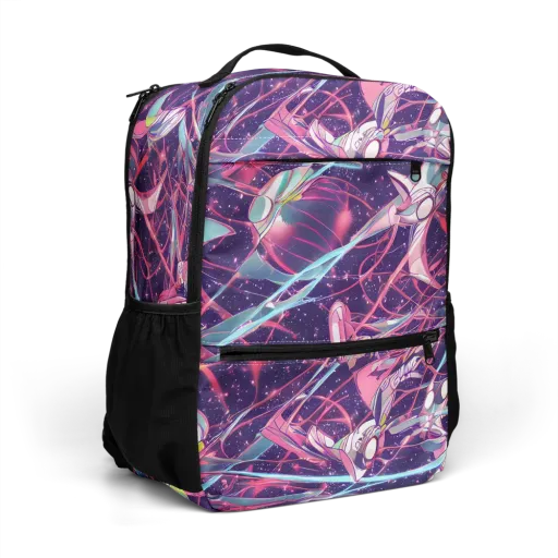 Neo-Tokyo Twirl on a Utility Backpack
