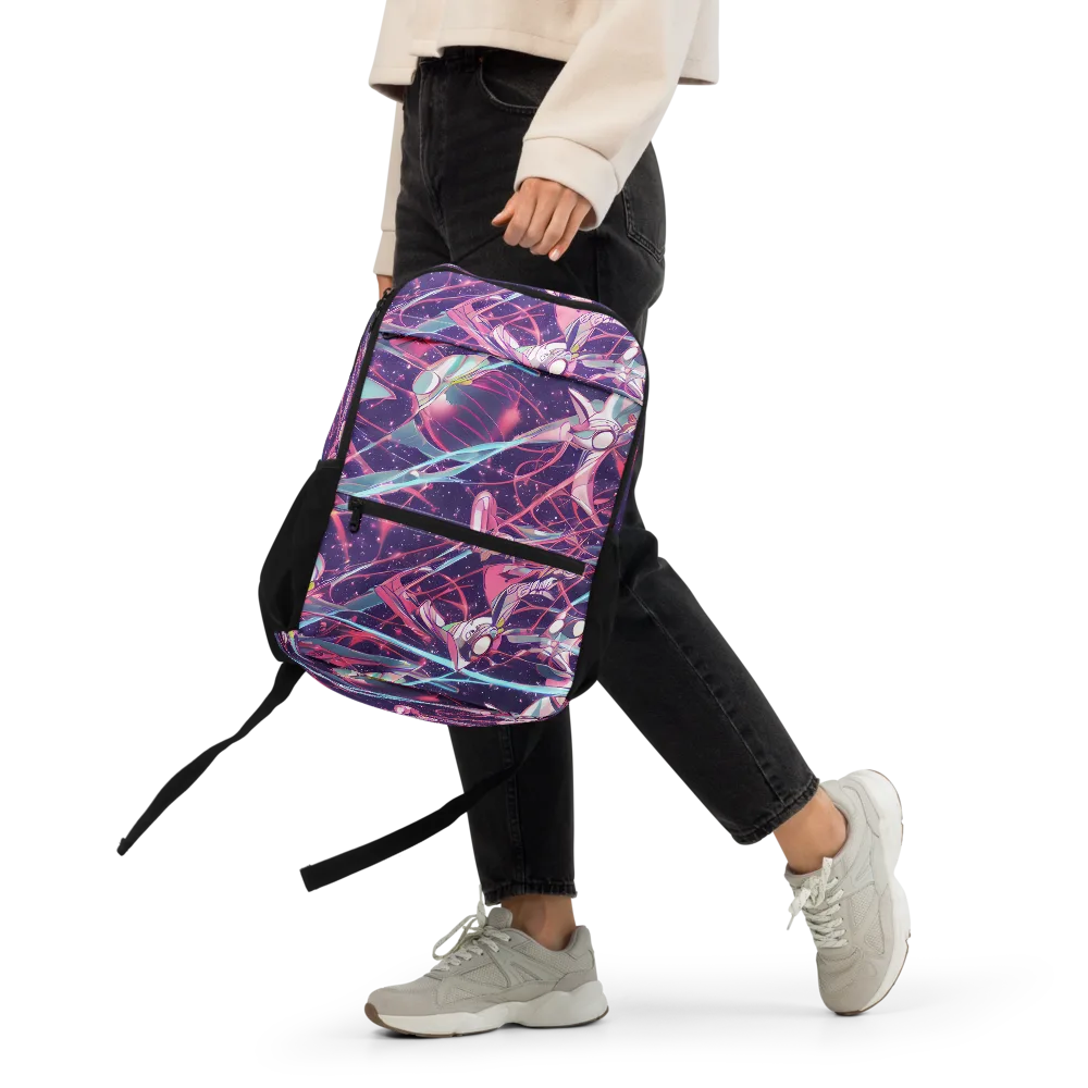 Neo-Tokyo Twirl on Utility Backpack — Front
