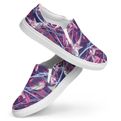 Neo-Tokyo Twirl on a Women's Slip-On Canvas Shoes