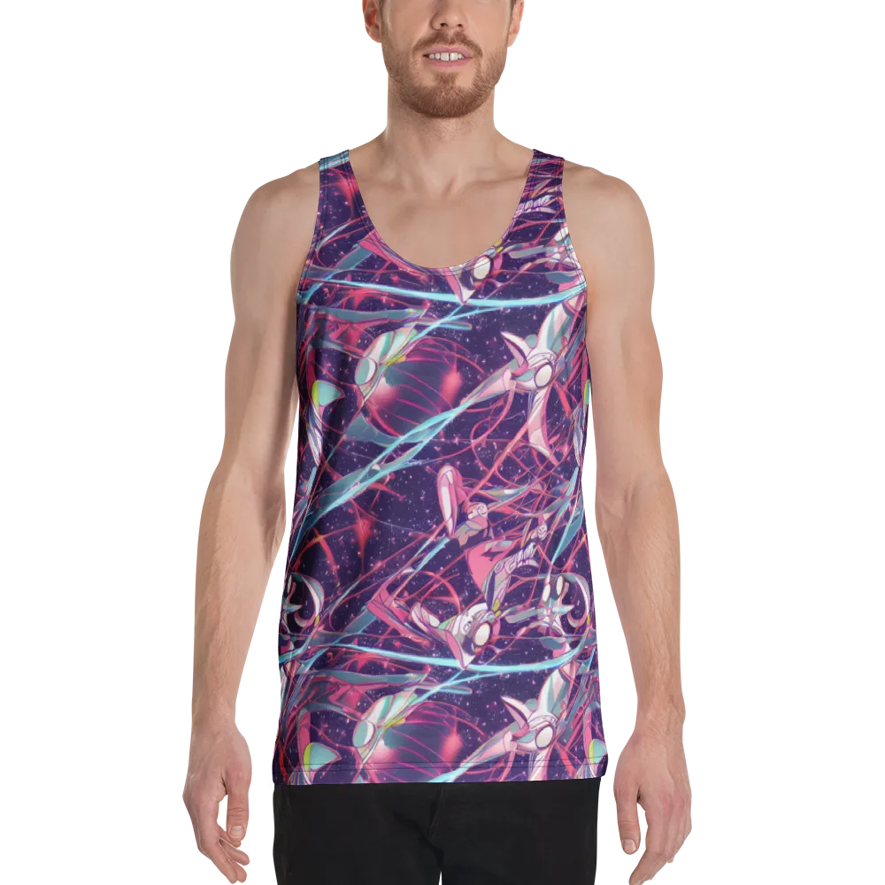 Neo-Tokyo Twirl on Men's Tank Top — Front